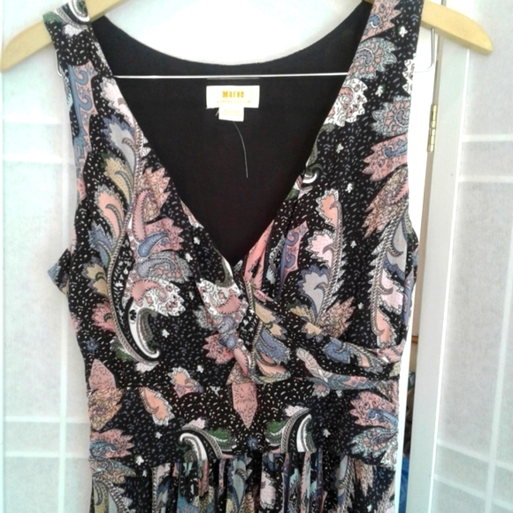 Anthropologie Dresses & Skirts - NEW ! Anthropologie Maeve black pink paisley dre…